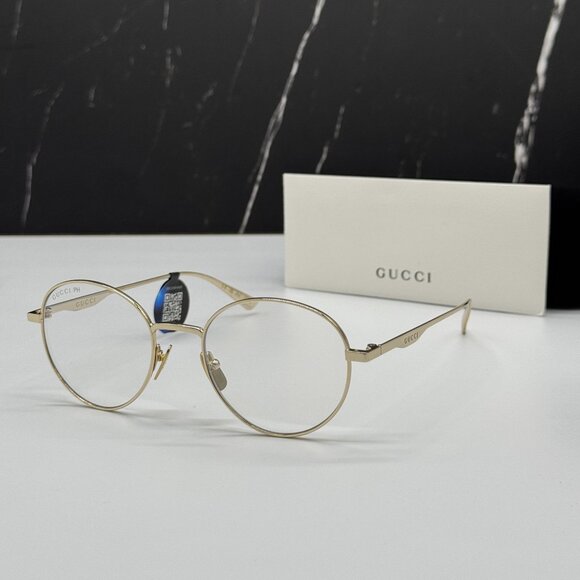 NEW GUCCI GG0337S 001 GOLD SUNGLASSES UNISEX PHOTOCHROMIC - Picture 1 of 9